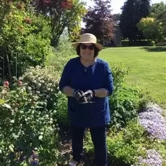 Janie working hard in the garden